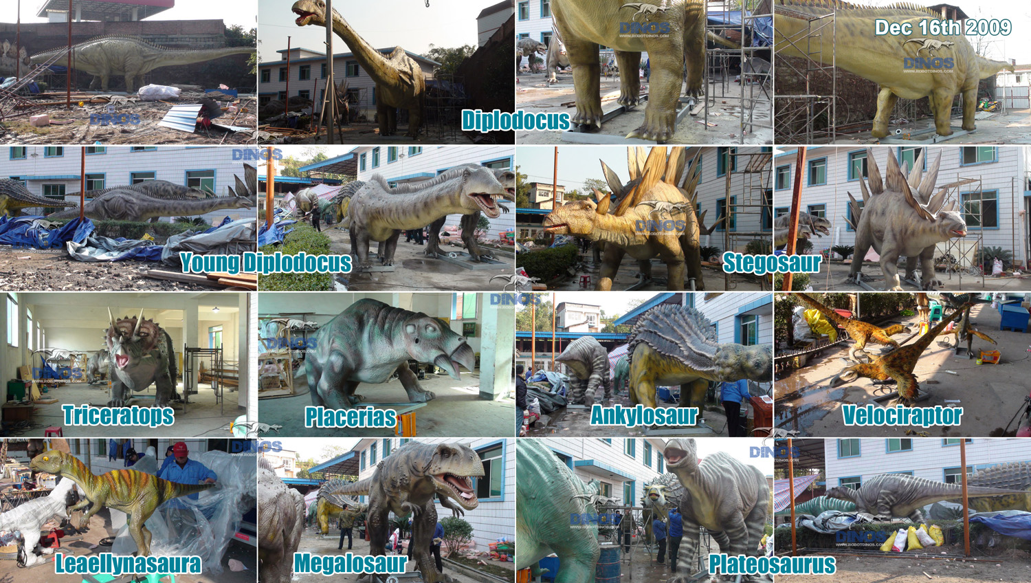 24Units Life Size Animatronic Dinosaurs Finished in Factory
