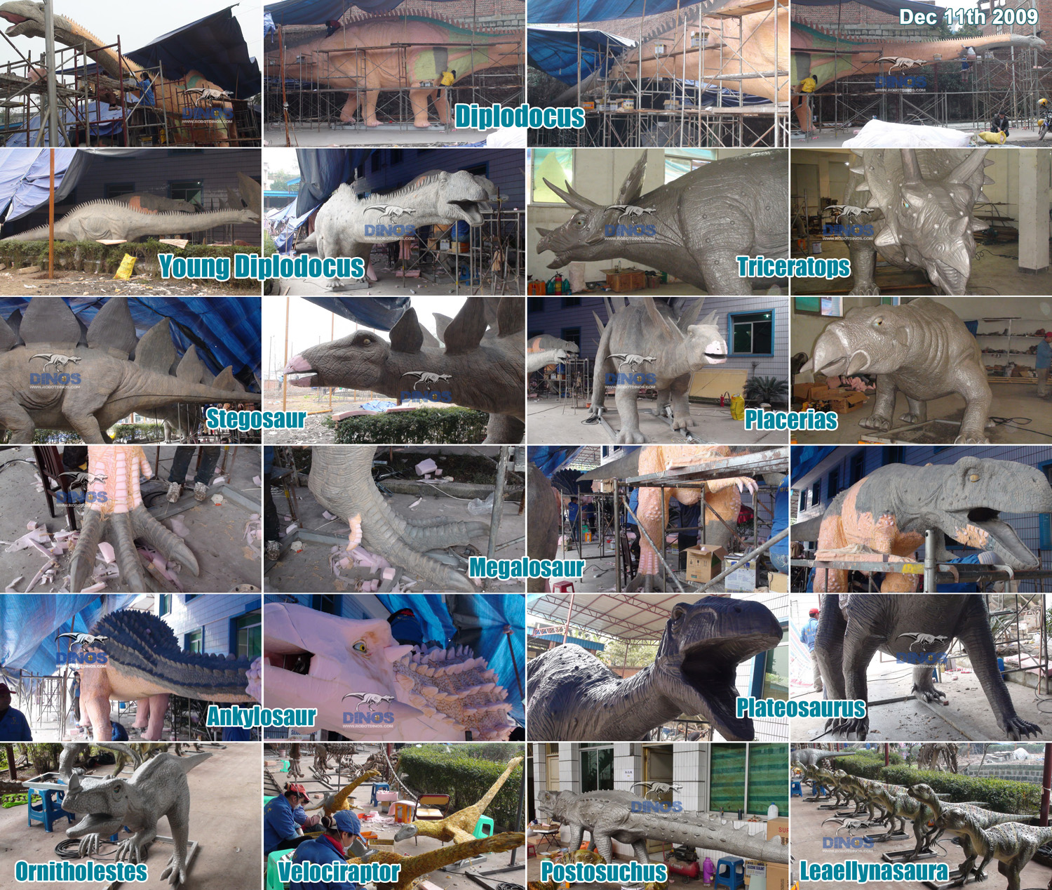 Animatronic Dinosaurs Silicon Rubber Skin Making Process In Factory