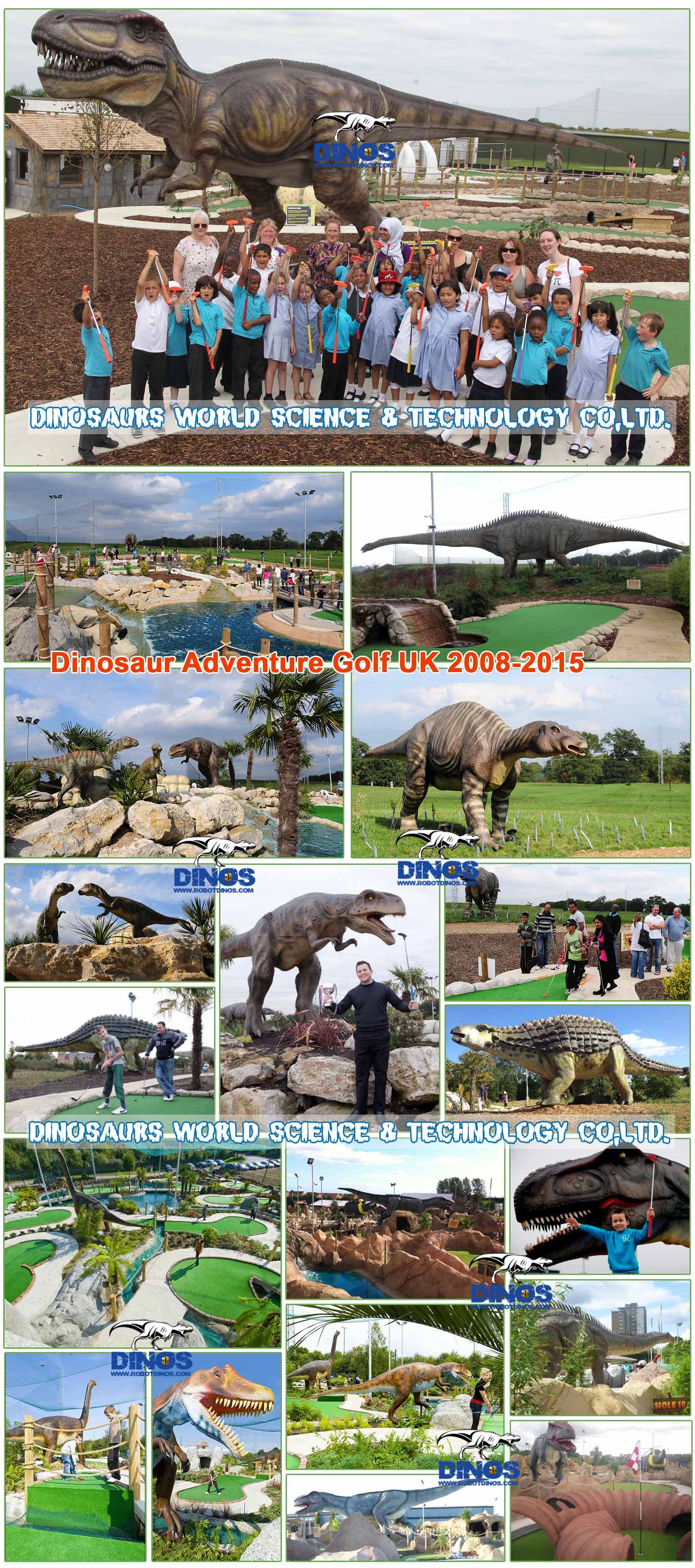 animatronic dinosaur adventure golf courses UK