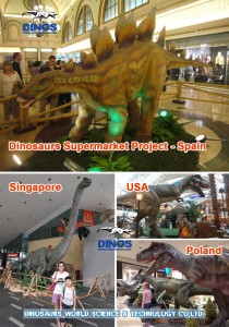 animatronic dinosaurs,supermarket dinosaurs,supermarket attraction