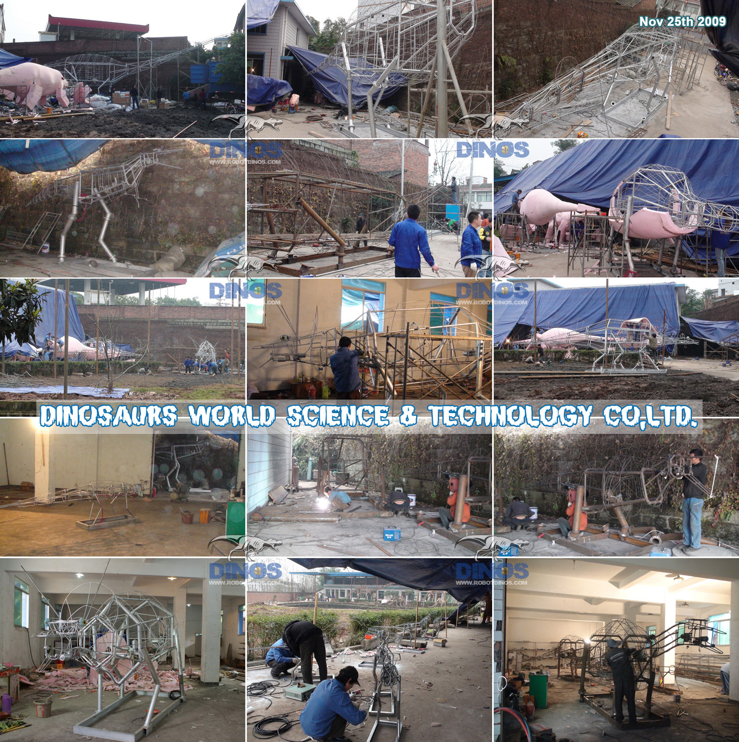 Animatronic Dinosaurs Metal Structure Finished In Factory