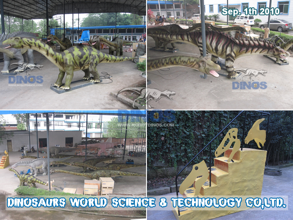 7 Units Animatronic Dinosaur and dinosaur skeleton replica Finished In Factory