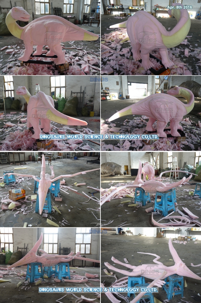 Apatosaurus And Pterosaur Making Process In Factory Apr. 8th 2016