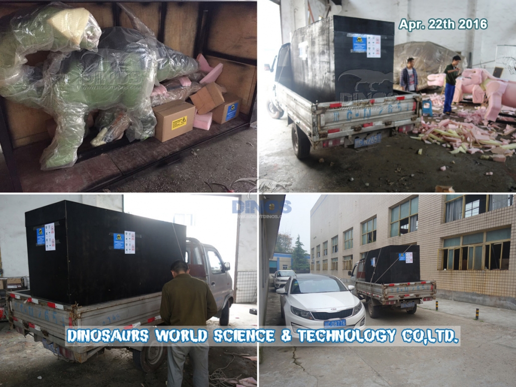 Apatosaurus And Pterosaur Packing and Transportation Process In Factory Apr. 22th 2016